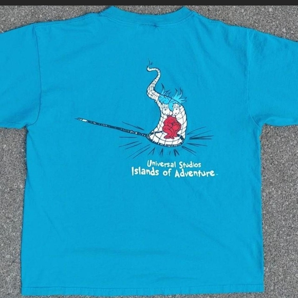 ​Vtg 2000s Universal Studios Dr Seuss Double Sided Print T-Shirt Large - Picture 7 of 8